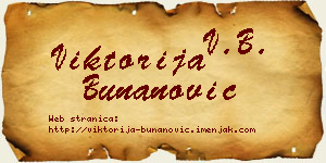 Viktorija Bunanović vizit kartica